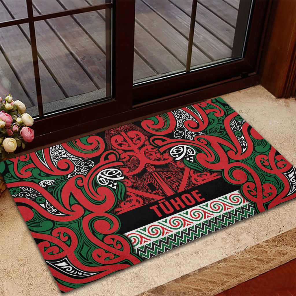 Aotearoa Iwi Tuhoe Rubber Doormat Maori Wharenui House Tribal Pattern