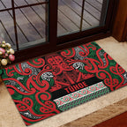 Aotearoa Iwi Tuhoe Rubber Doormat Maori Wharenui House Tribal Pattern