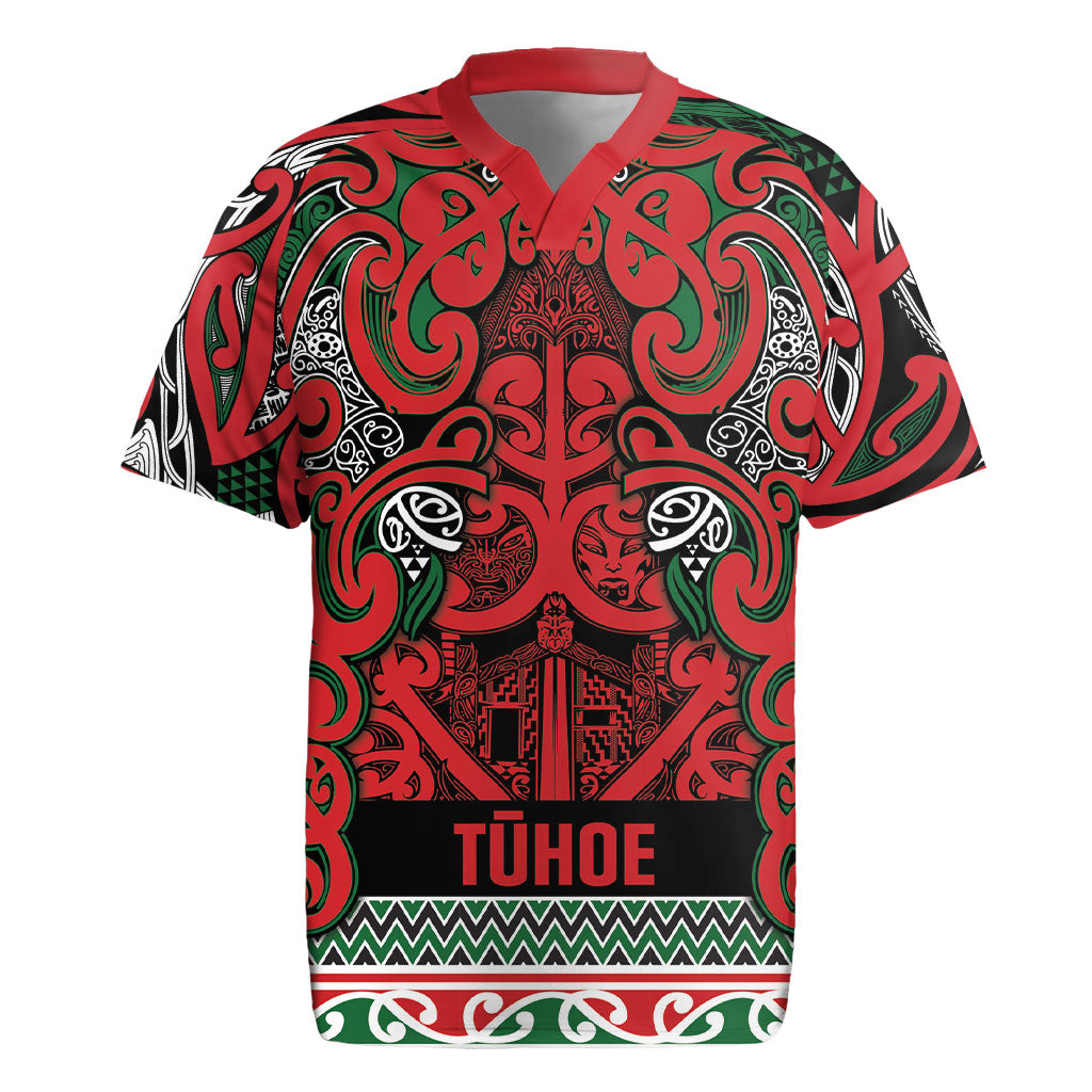 Aotearoa Iwi Tuhoe Rugby Jersey Maori Wharenui House Tribal Pattern