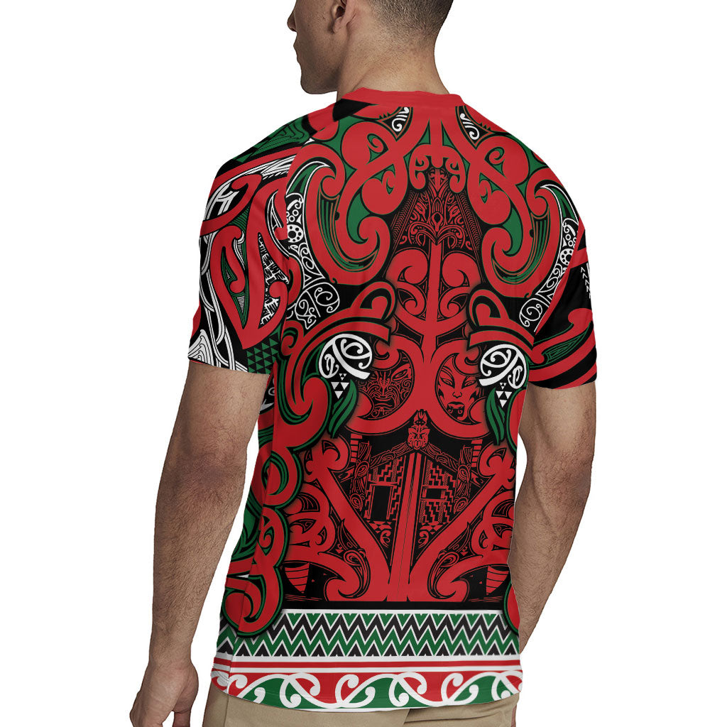 Aotearoa Iwi Tuhoe Rugby Jersey Maori Wharenui House Tribal Pattern