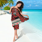 Aotearoa Iwi Tuhoe Sarong Maori Wharenui House Tribal Pattern