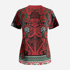 Aotearoa Iwi Tuhoe Scrub Top Maori Wharenui House Tribal Pattern