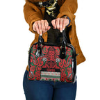 Aotearoa Iwi Tuhoe Shoulder Handbag Maori Wharenui House Tribal Pattern