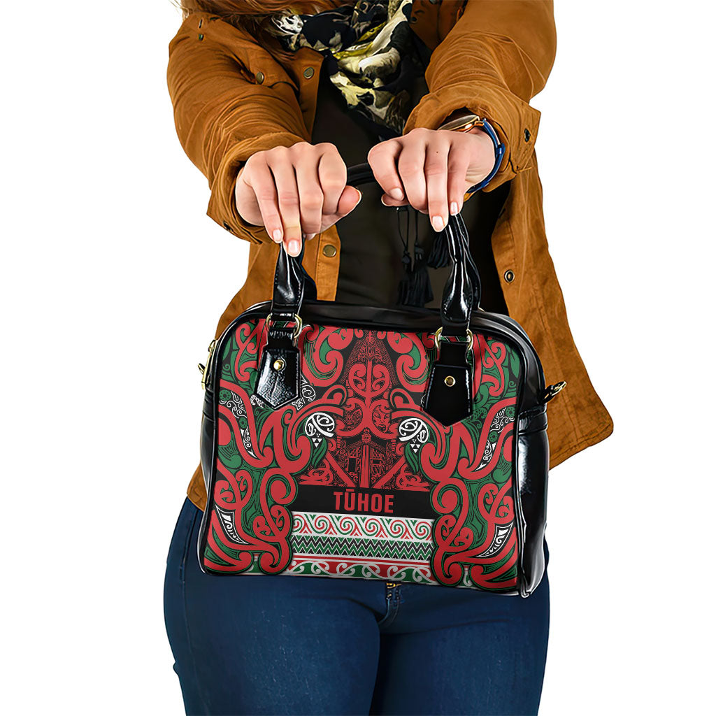 Aotearoa Iwi Tuhoe Shoulder Handbag Maori Wharenui House Tribal Pattern