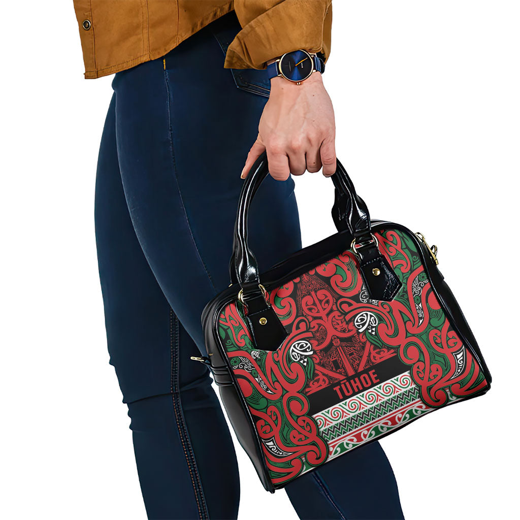 Aotearoa Iwi Tuhoe Shoulder Handbag Maori Wharenui House Tribal Pattern