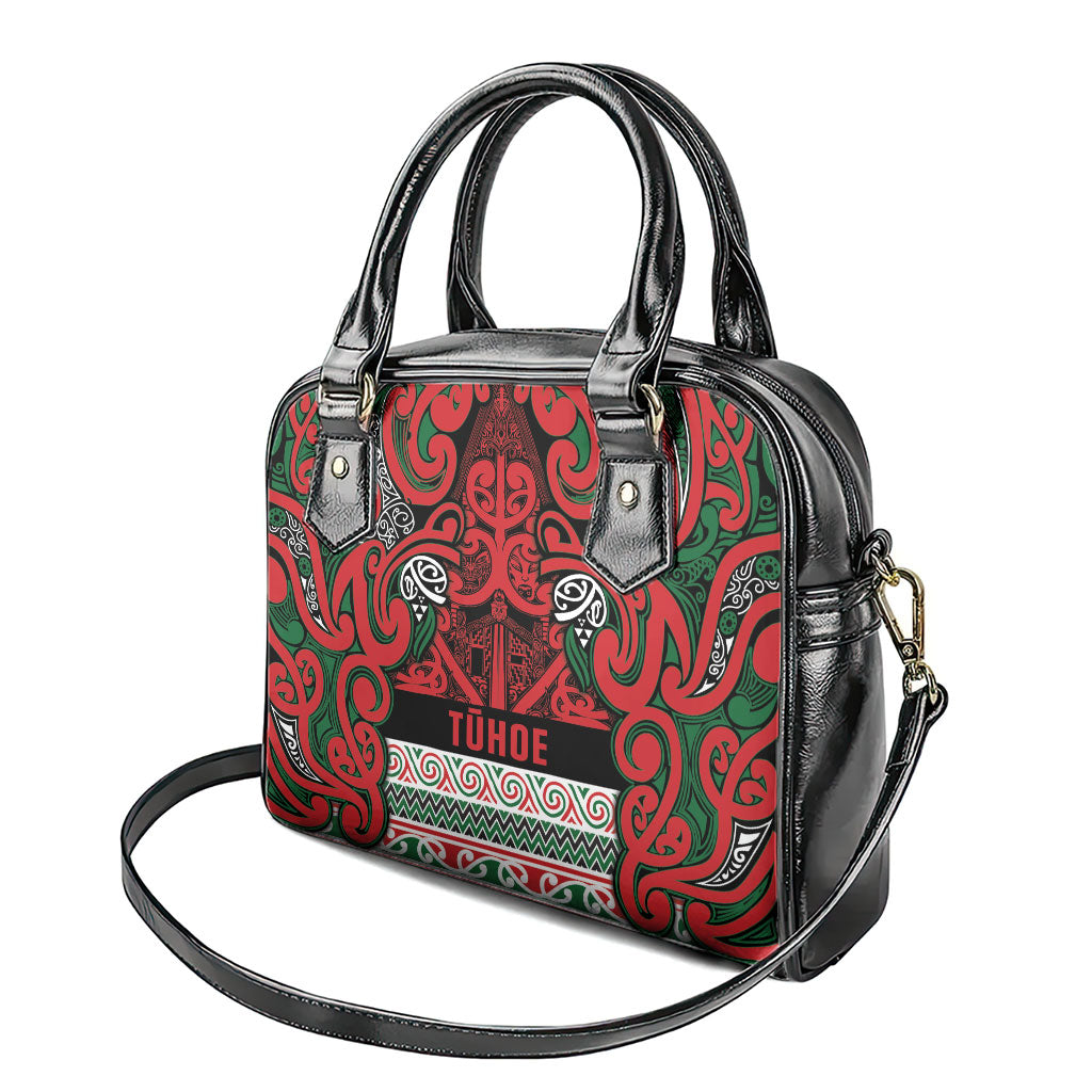 Aotearoa Iwi Tuhoe Shoulder Handbag Maori Wharenui House Tribal Pattern