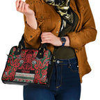 Aotearoa Iwi Tuhoe Shoulder Handbag Maori Wharenui House Tribal Pattern