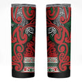 Aotearoa Iwi Tuhoe Skinny Tumbler Maori Wharenui House Tribal Pattern