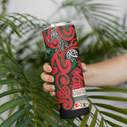 Aotearoa Iwi Tuhoe Skinny Tumbler Maori Wharenui House Tribal Pattern