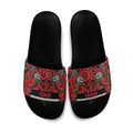Aotearoa Iwi Tuhoe Slide Sandals Maori Wharenui House Tribal Pattern
