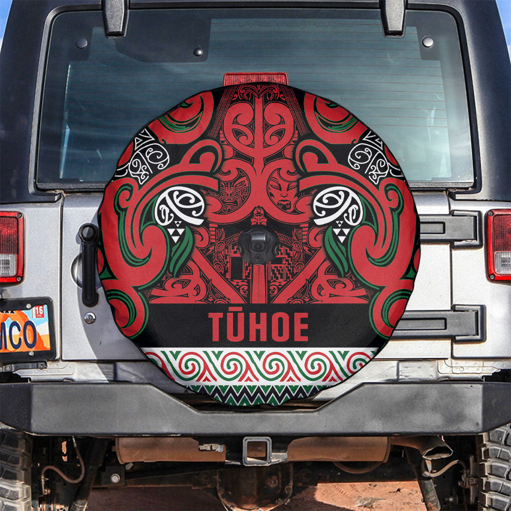 Aotearoa Iwi Tuhoe Spare Tire Cover Maori Wharenui House Tribal Pattern
