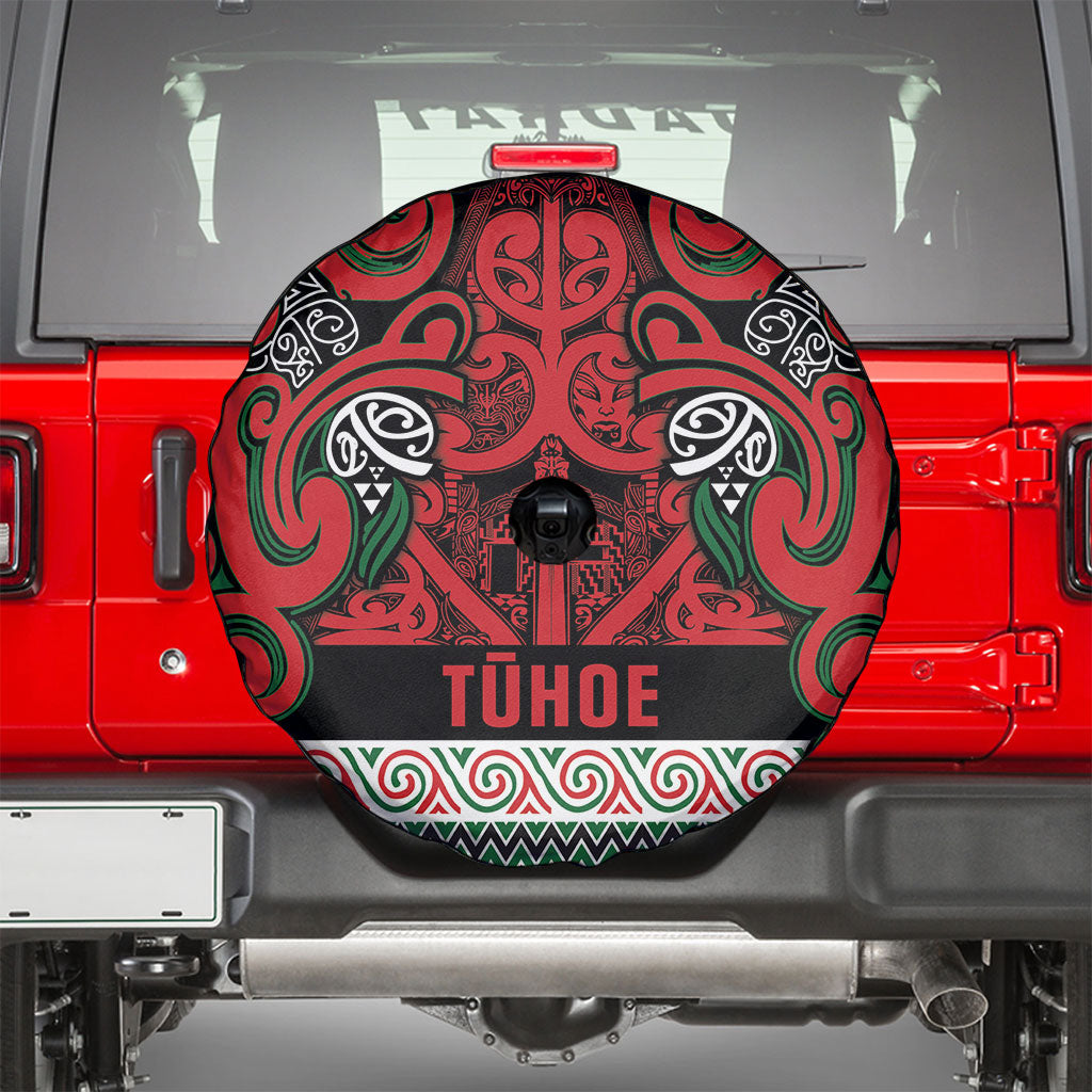Aotearoa Iwi Tuhoe Spare Tire Cover Maori Wharenui House Tribal Pattern
