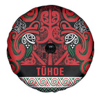 Aotearoa Iwi Tuhoe Spare Tire Cover Maori Wharenui House Tribal Pattern