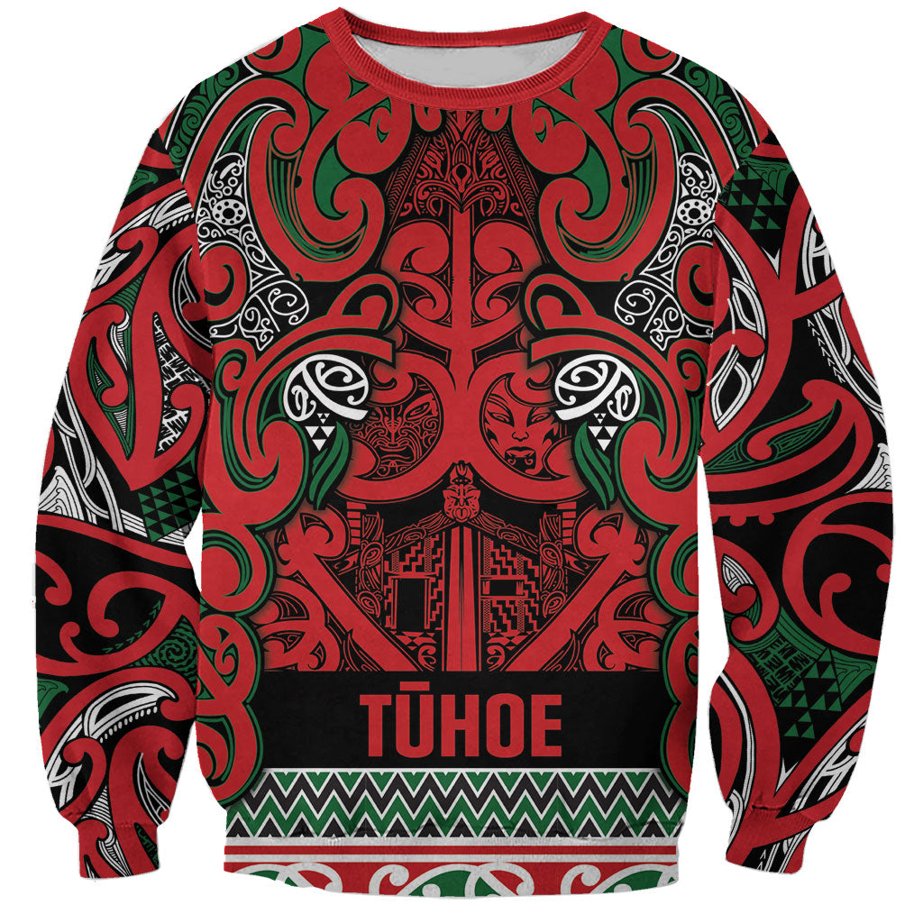 Aotearoa Iwi Tuhoe Sweatshirt Maori Wharenui House Tribal Pattern