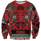 Aotearoa Iwi Tuhoe Sweatshirt Maori Wharenui House Tribal Pattern