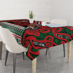 Aotearoa Iwi Tuhoe Tablecloth Maori Wharenui House Tribal Pattern