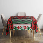 Aotearoa Iwi Tuhoe Tablecloth Maori Wharenui House Tribal Pattern