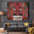 Aotearoa Iwi Tuhoe Tapestry Maori Wharenui House Tribal Pattern