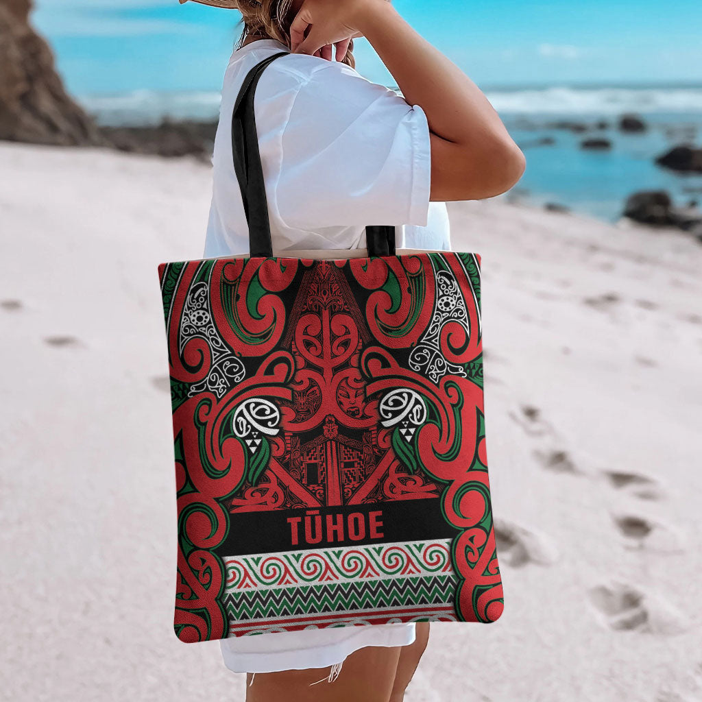 Aotearoa Iwi Tuhoe Tote Bag Maori Wharenui House Tribal Pattern