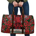 Aotearoa Iwi Tuhoe Travel Bag Maori Wharenui House Tribal Pattern