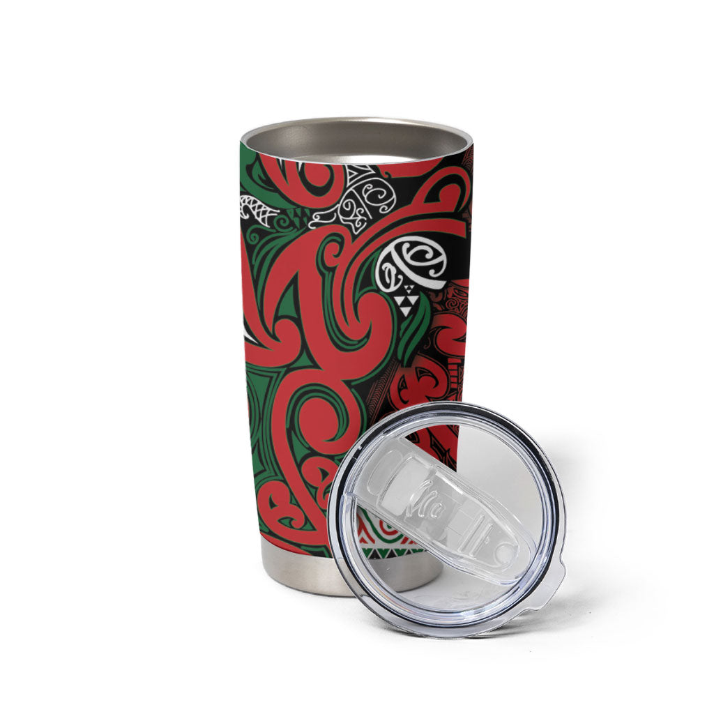 Aotearoa Iwi Tuhoe Tumbler Cup Maori Wharenui House Tribal Pattern