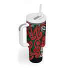 Aotearoa Iwi Tuhoe Tumbler With Handle Maori Wharenui House Tribal Pattern