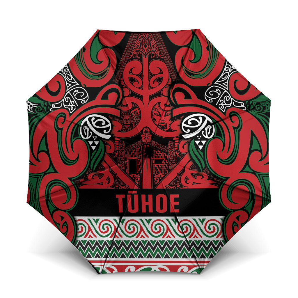 Aotearoa Iwi Tuhoe Umbrella Maori Wharenui House Tribal Pattern