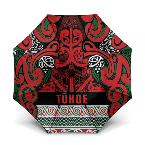 Aotearoa Iwi Tuhoe Umbrella Maori Wharenui House Tribal Pattern