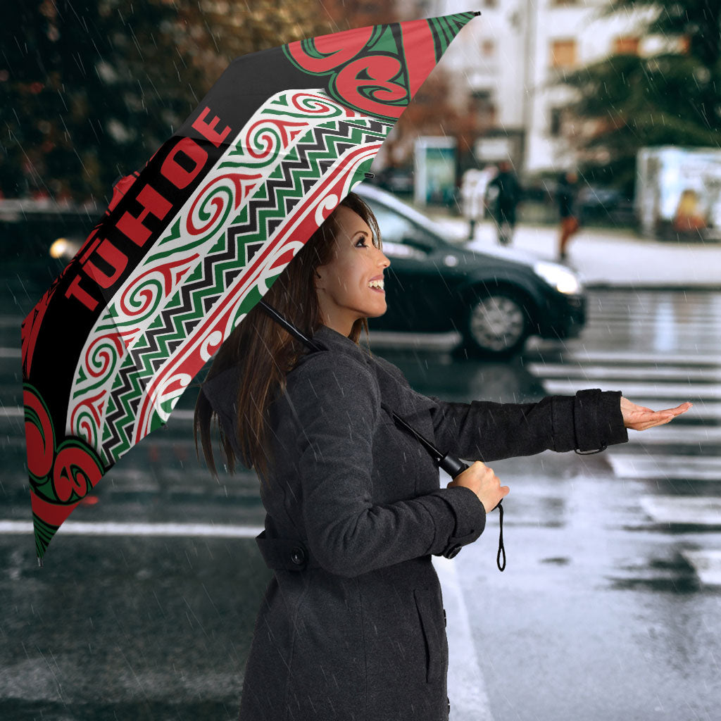 Aotearoa Iwi Tuhoe Umbrella Maori Wharenui House Tribal Pattern