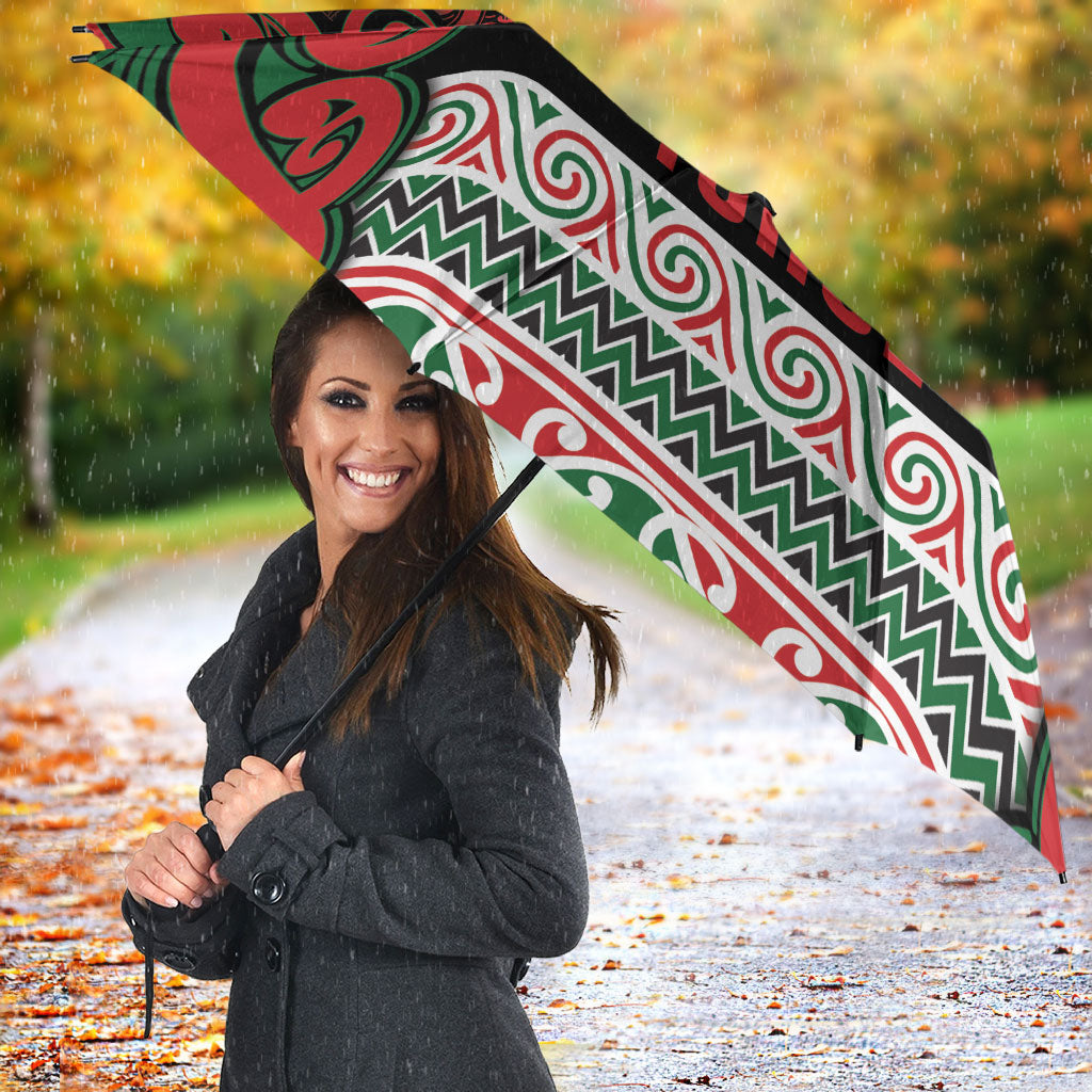 Aotearoa Iwi Tuhoe Umbrella Maori Wharenui House Tribal Pattern