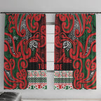 Aotearoa Iwi Tuhoe Window Curtain Maori Wharenui House Tribal Pattern