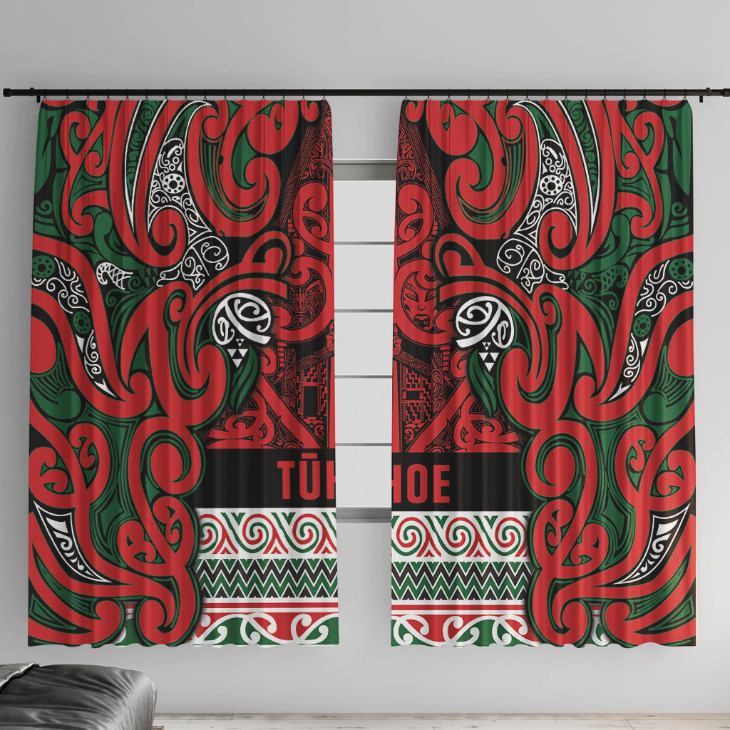 Aotearoa Iwi Tuhoe Window Curtain Maori Wharenui House Tribal Pattern