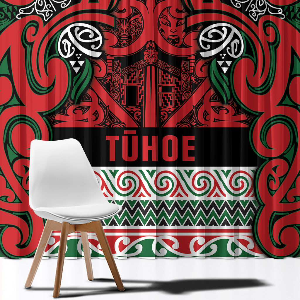 Aotearoa Iwi Tuhoe Window Curtain Maori Wharenui House Tribal Pattern