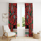 Aotearoa Iwi Tuhoe Window Curtain Maori Wharenui House Tribal Pattern