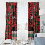 Aotearoa Iwi Tuhoe Window Curtain Maori Wharenui House Tribal Pattern