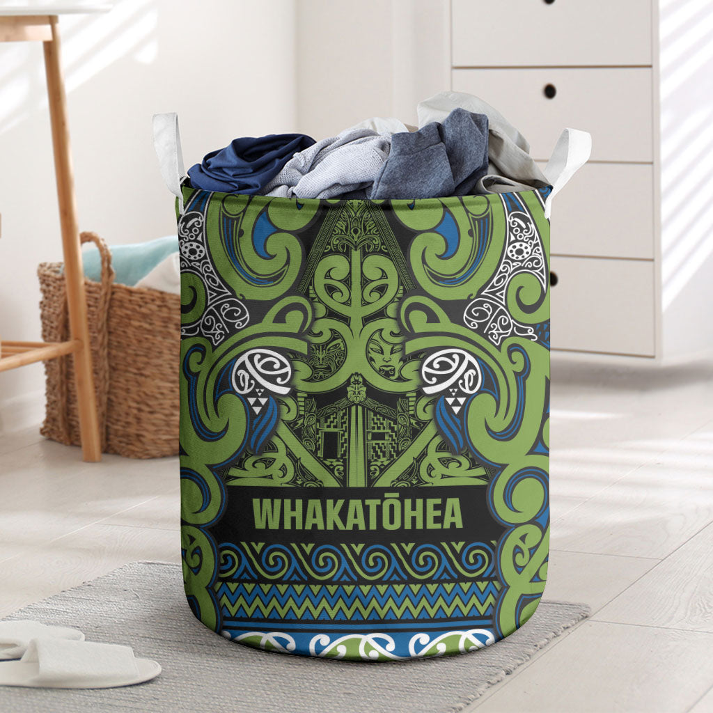 Aotearoa Iwi Whakatohea Laundry Basket Maori Wharenui House Tribal Pattern