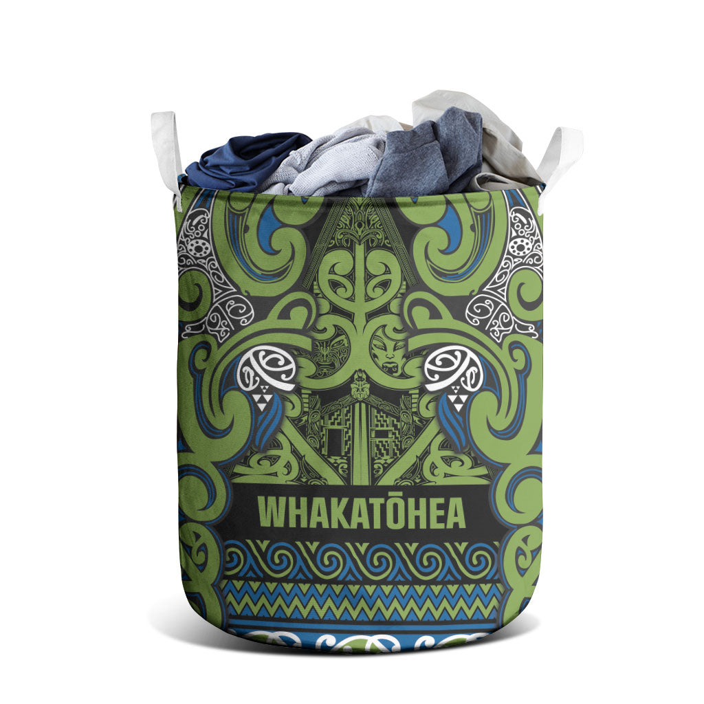Aotearoa Iwi Whakatohea Laundry Basket Maori Wharenui House Tribal Pattern