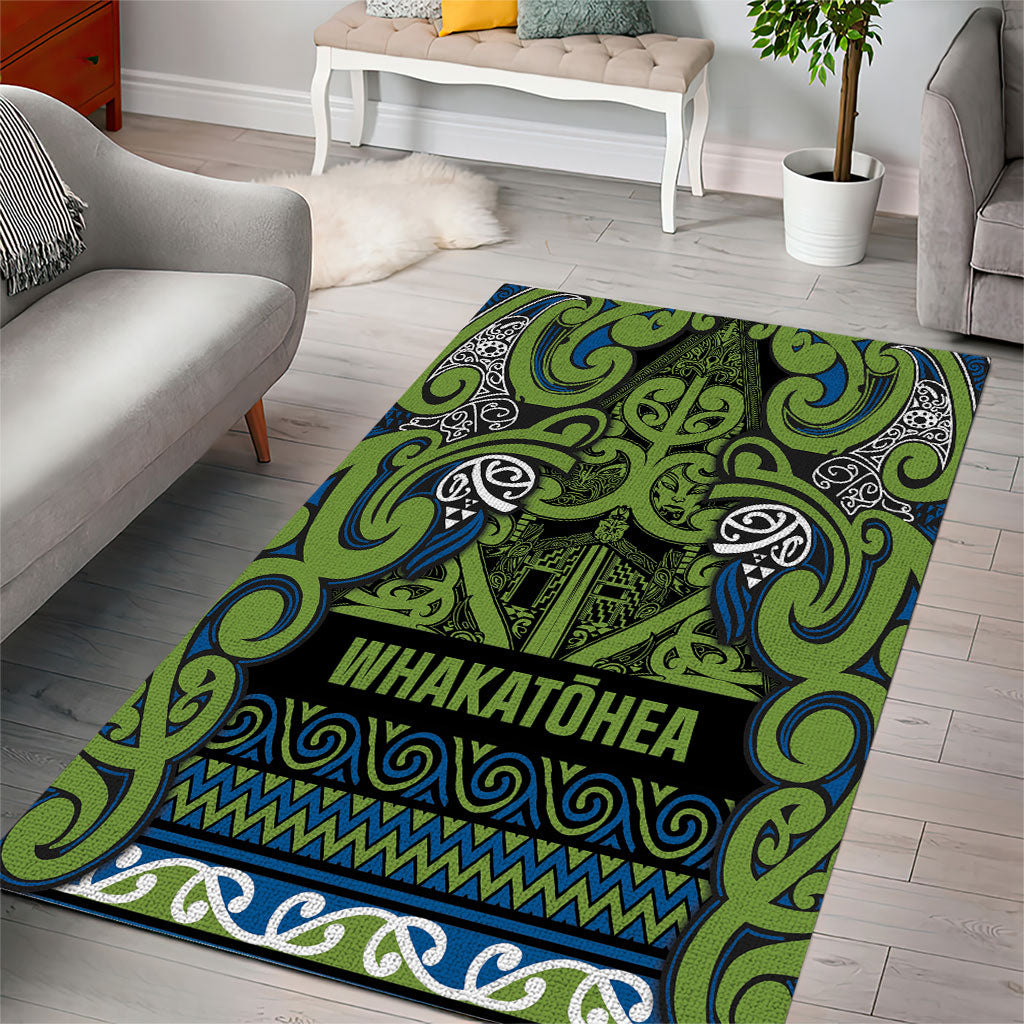 Aotearoa Iwi Whakatohea Area Rug Maori Wharenui House Tribal Pattern