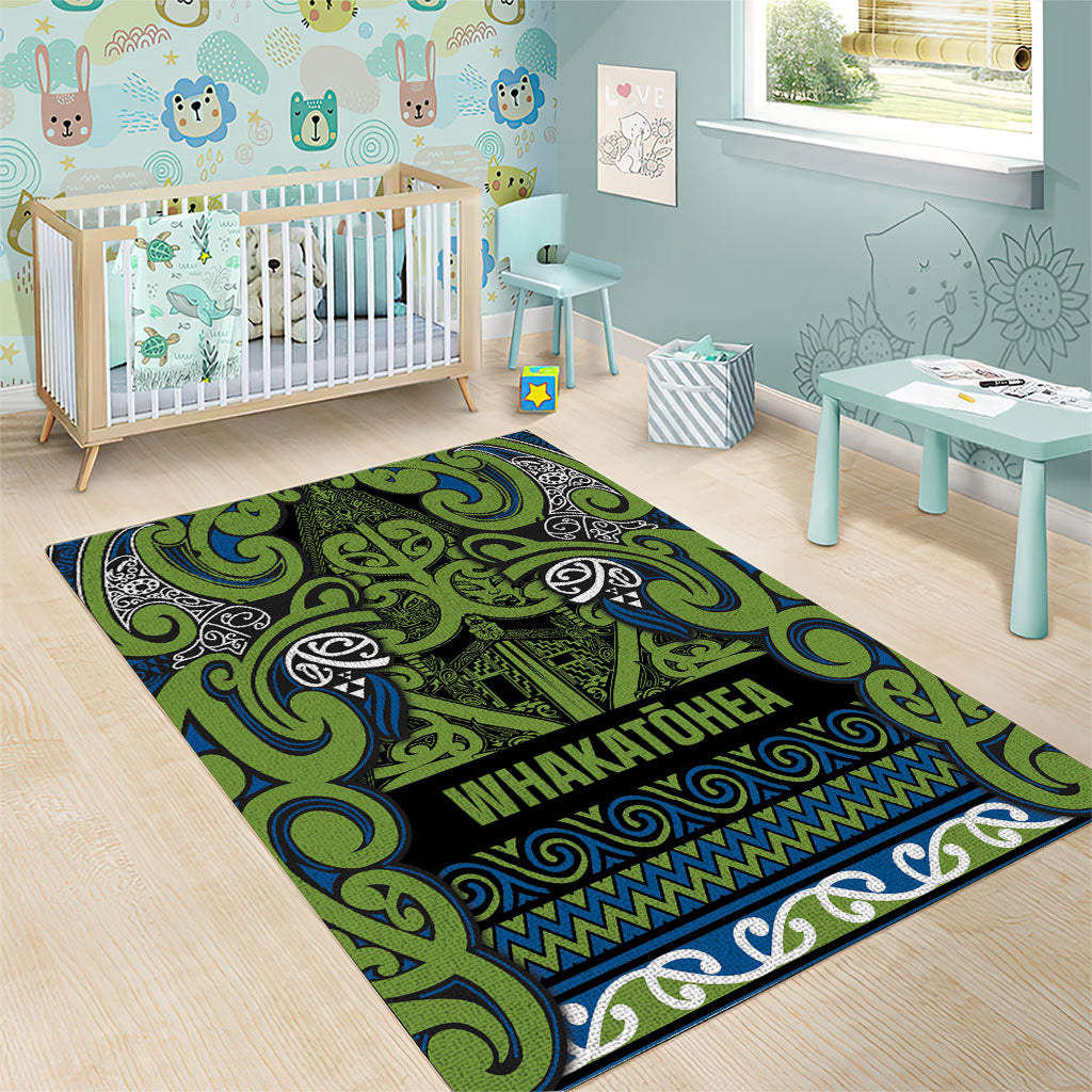 Aotearoa Iwi Whakatohea Area Rug Maori Wharenui House Tribal Pattern