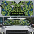 Aotearoa Iwi Whakatohea Auto Sun Shade Maori Wharenui House Tribal Pattern