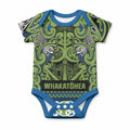 Aotearoa Iwi Whakatohea Baby Onesie Maori Wharenui House Tribal Pattern