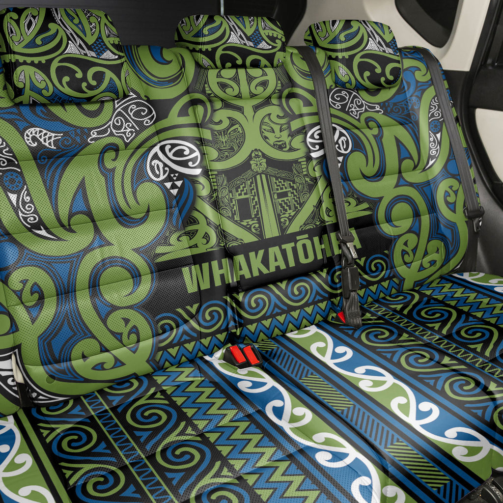 Aotearoa Iwi Whakatohea Back Car Seat Cover Maori Wharenui House Tribal Pattern