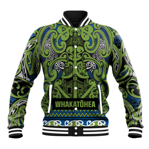 Aotearoa Iwi Whakatohea Baseball Jacket Maori Wharenui House Tribal Pattern