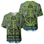 Aotearoa Iwi Whakatohea Baseball Jersey Maori Wharenui House Tribal Pattern