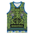 Aotearoa Iwi Whakatohea Basketball Jersey Maori Wharenui House Tribal Pattern