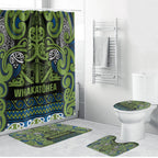 Aotearoa Iwi Whakatohea Bathroom Set Maori Wharenui House Tribal Pattern
