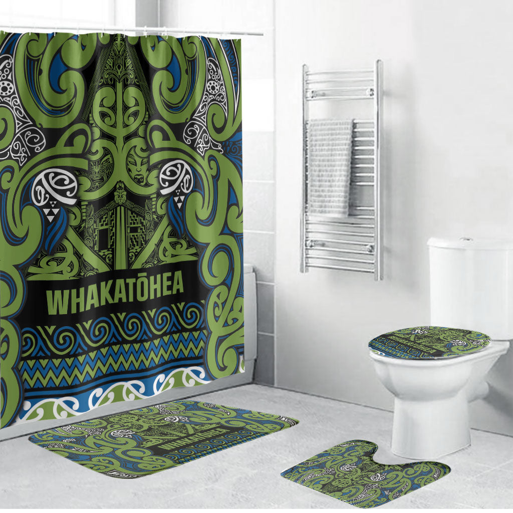 Aotearoa Iwi Whakatohea Bathroom Set Maori Wharenui House Tribal Pattern