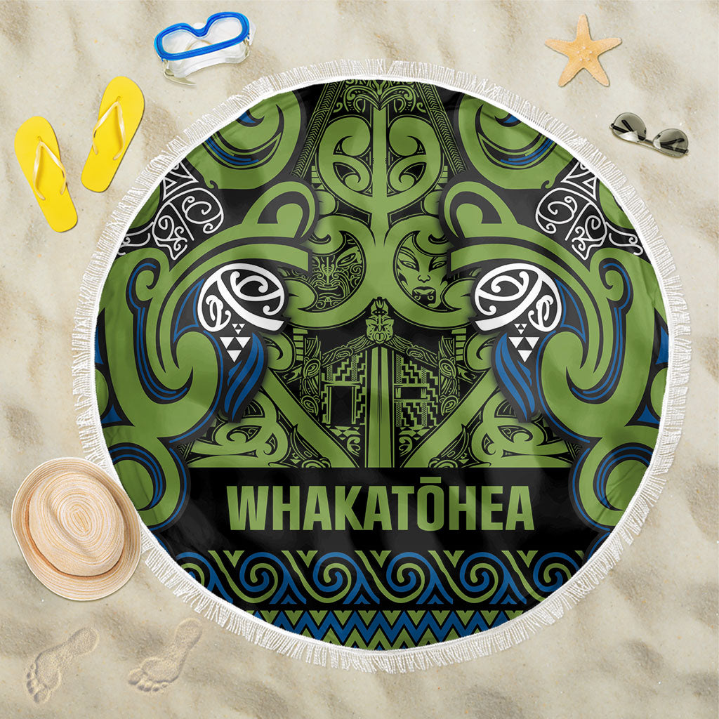 Aotearoa Iwi Whakatohea Beach Blanket Maori Wharenui House Tribal Pattern