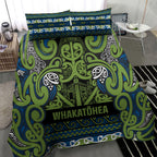 Aotearoa Iwi Whakatohea Bedding Set Maori Wharenui House Tribal Pattern