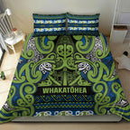 Aotearoa Iwi Whakatohea Bedding Set Maori Wharenui House Tribal Pattern